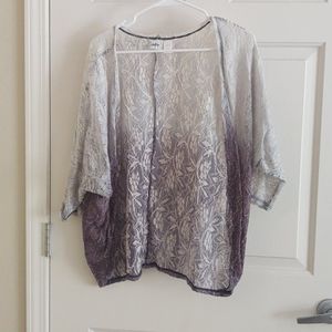 Floral Lace Ombre Open-Front Cardigan